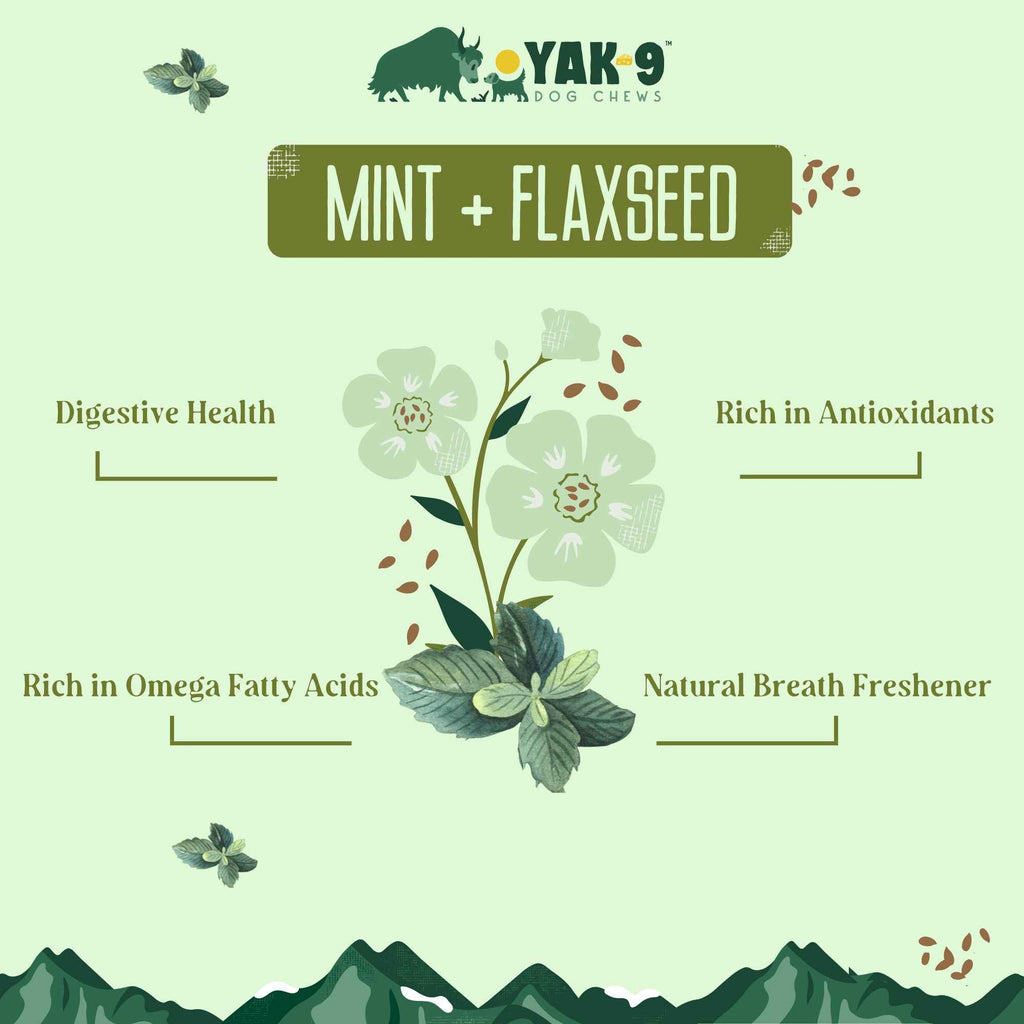 Yak9 Flaxseed & Mint Yak Chews for Dogs