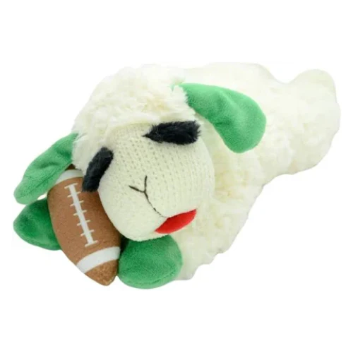 Football Lamb Chop Plush Dog Toy for Small Dogs