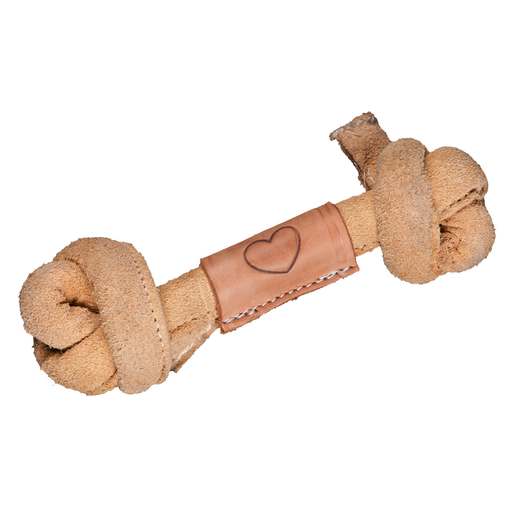Huggle-Hide Natural Rawhide-Free Dog Bone with Cotton Rope Core