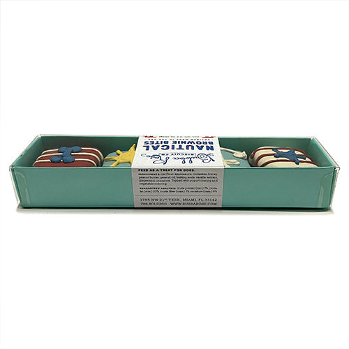 Nautical Brownie Bites Dog Treats Gift Box, Peanut Butter Apple Recipe