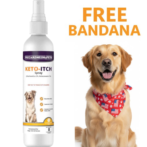 Chlorhexidine & Ketoconazole Skin Spray for Dogs and Cats, 8oz