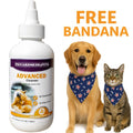 Pet Ear Cleaner with Aloe Vera for Dogs & Cats, 4oz + Bandana
