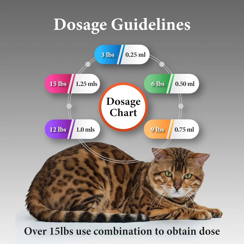 Cat and Kitten Liquid Dewormer with Dropper, Oral Supplement