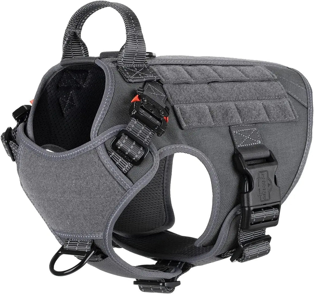 No-Pull Tactical Dog Harness with Handle and MOLLE System