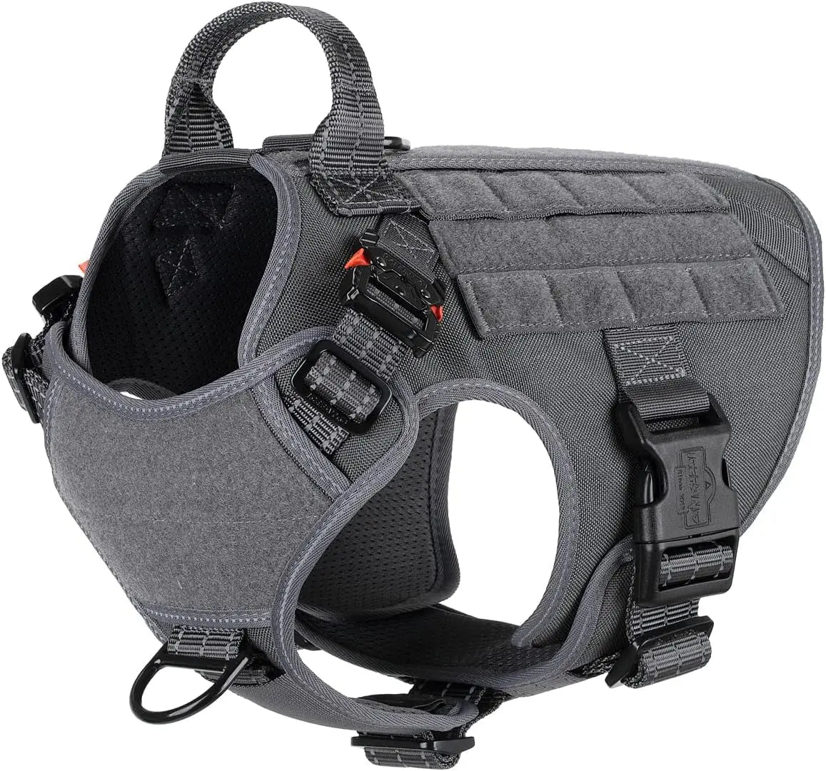 No-Pull Tactical Dog Harness with Handle and MOLLE System