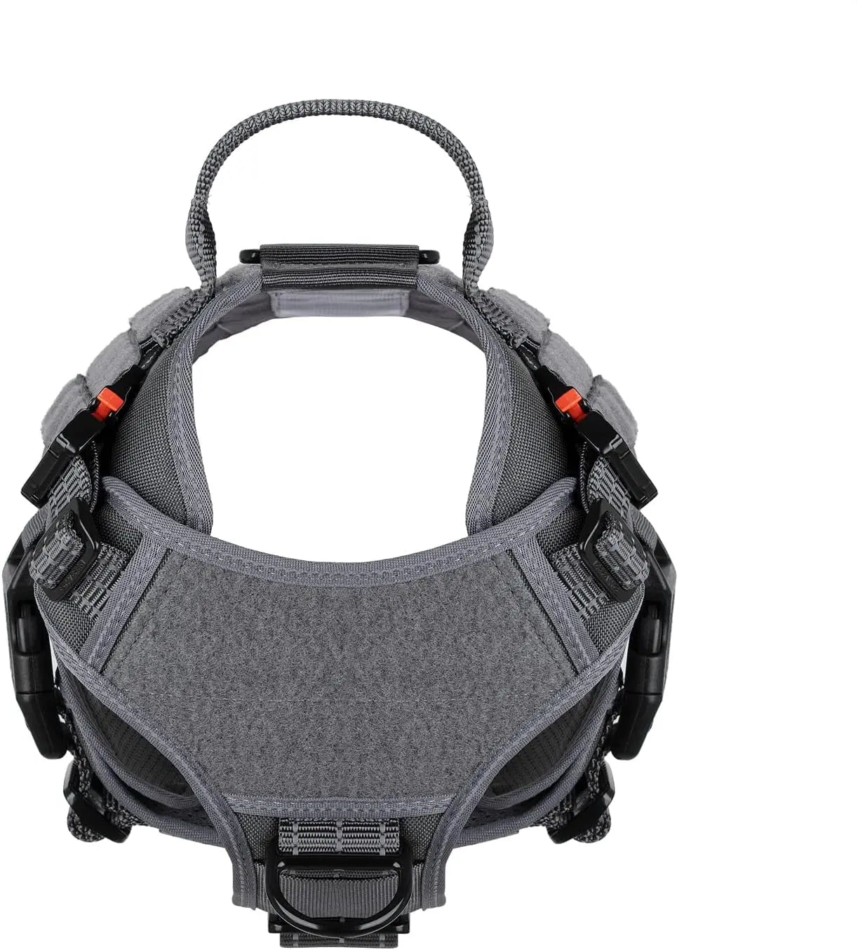 No-Pull Tactical Dog Harness with Handle and MOLLE System