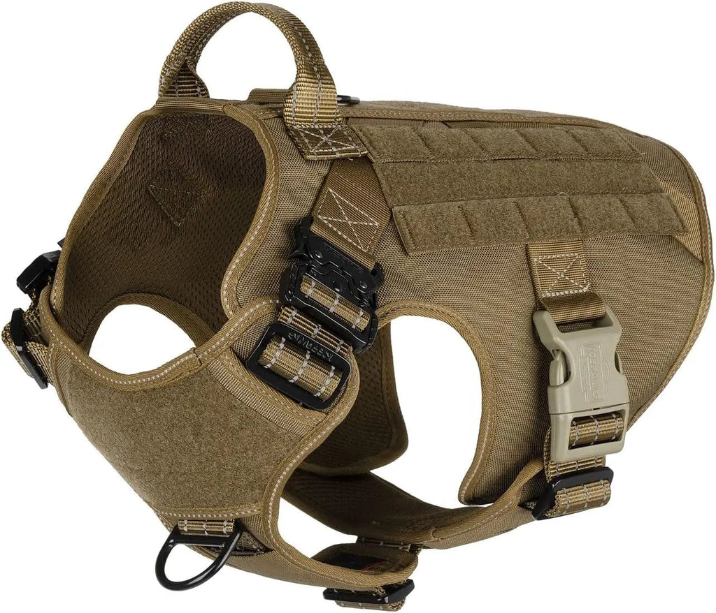 No-Pull Tactical Dog Harness with Handle and MOLLE System