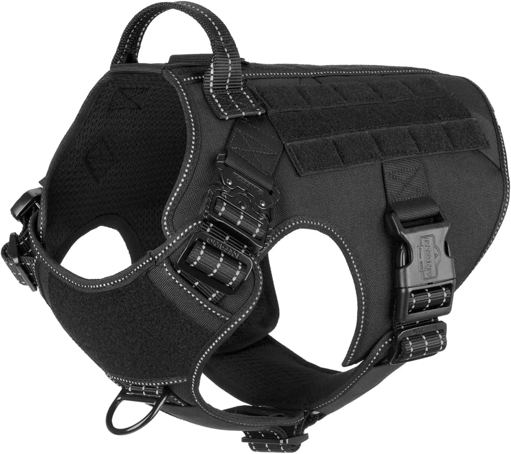 No-Pull Tactical Dog Harness with Handle and MOLLE System