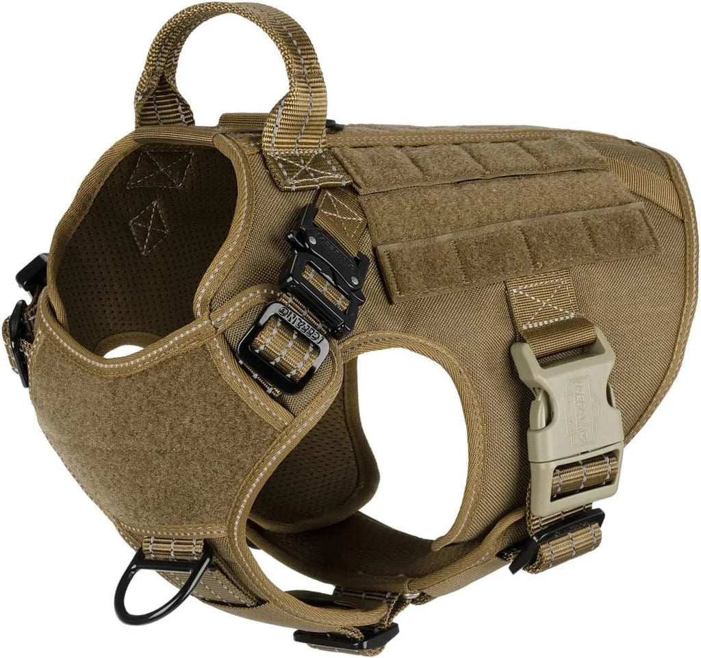 No-Pull Tactical Dog Harness with Handle and MOLLE System