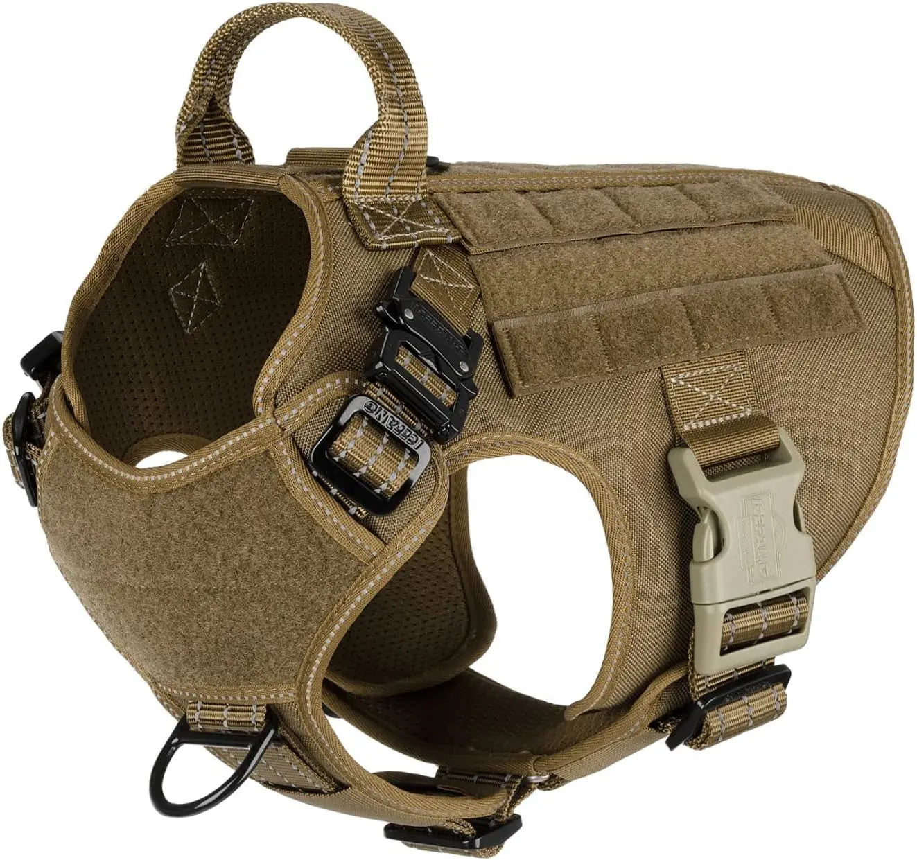 No-Pull Tactical Dog Harness with Handle and MOLLE System