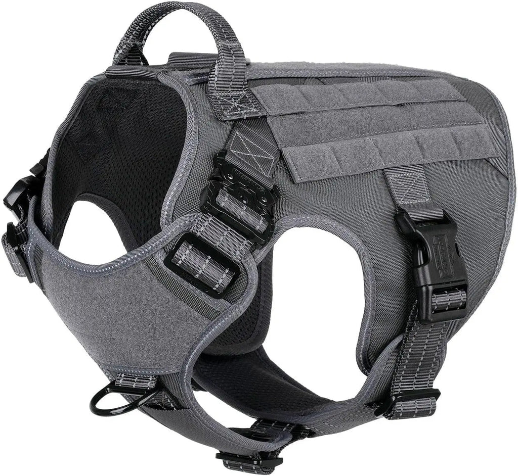 No-Pull Tactical Dog Harness with Handle and MOLLE System