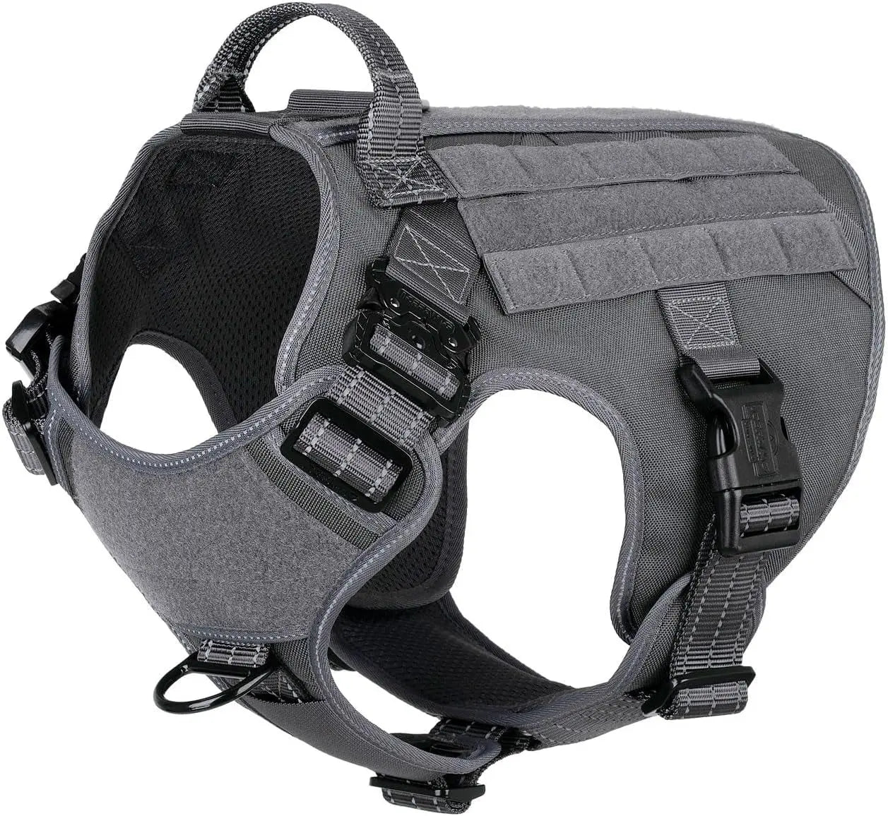 No-Pull Tactical Dog Harness with Handle and MOLLE System