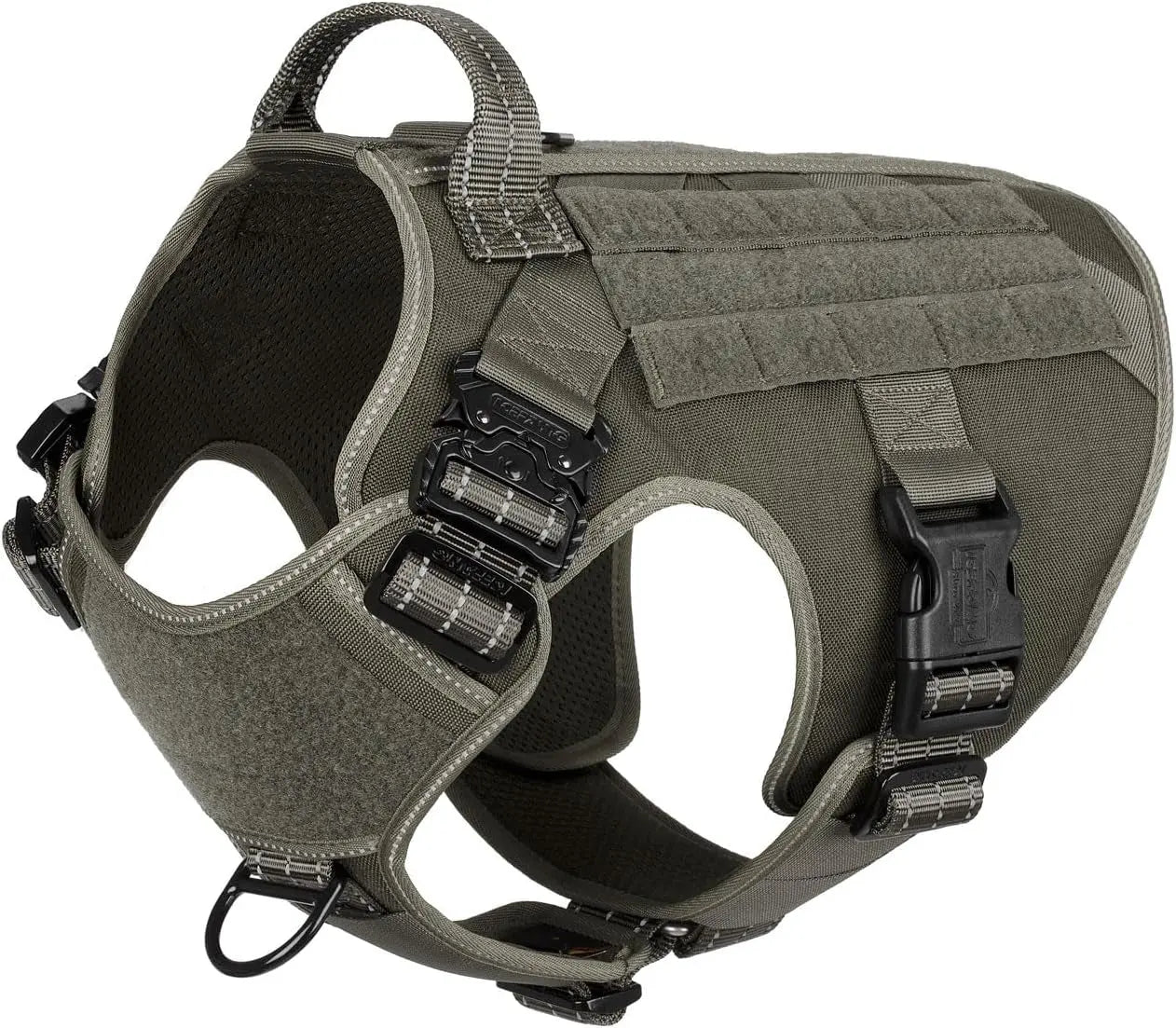 No-Pull Tactical Dog Harness with Handle and MOLLE System