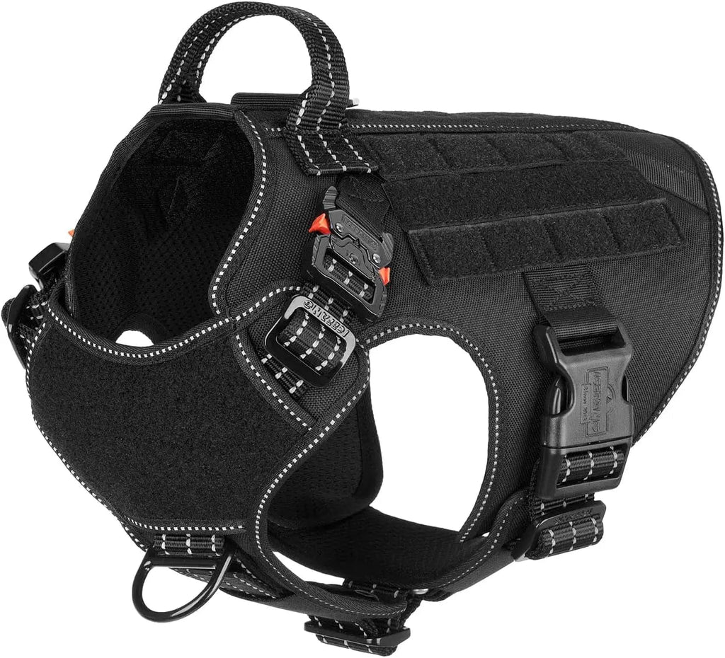 No-Pull Tactical Dog Harness with Handle and MOLLE System