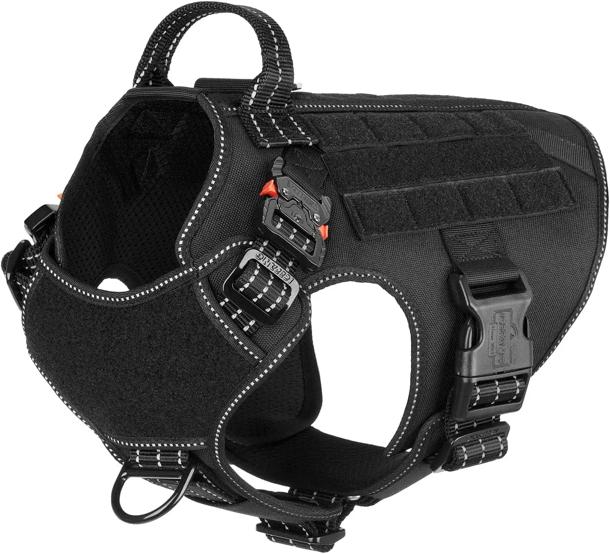 No-Pull Tactical Dog Harness with Handle and MOLLE System
