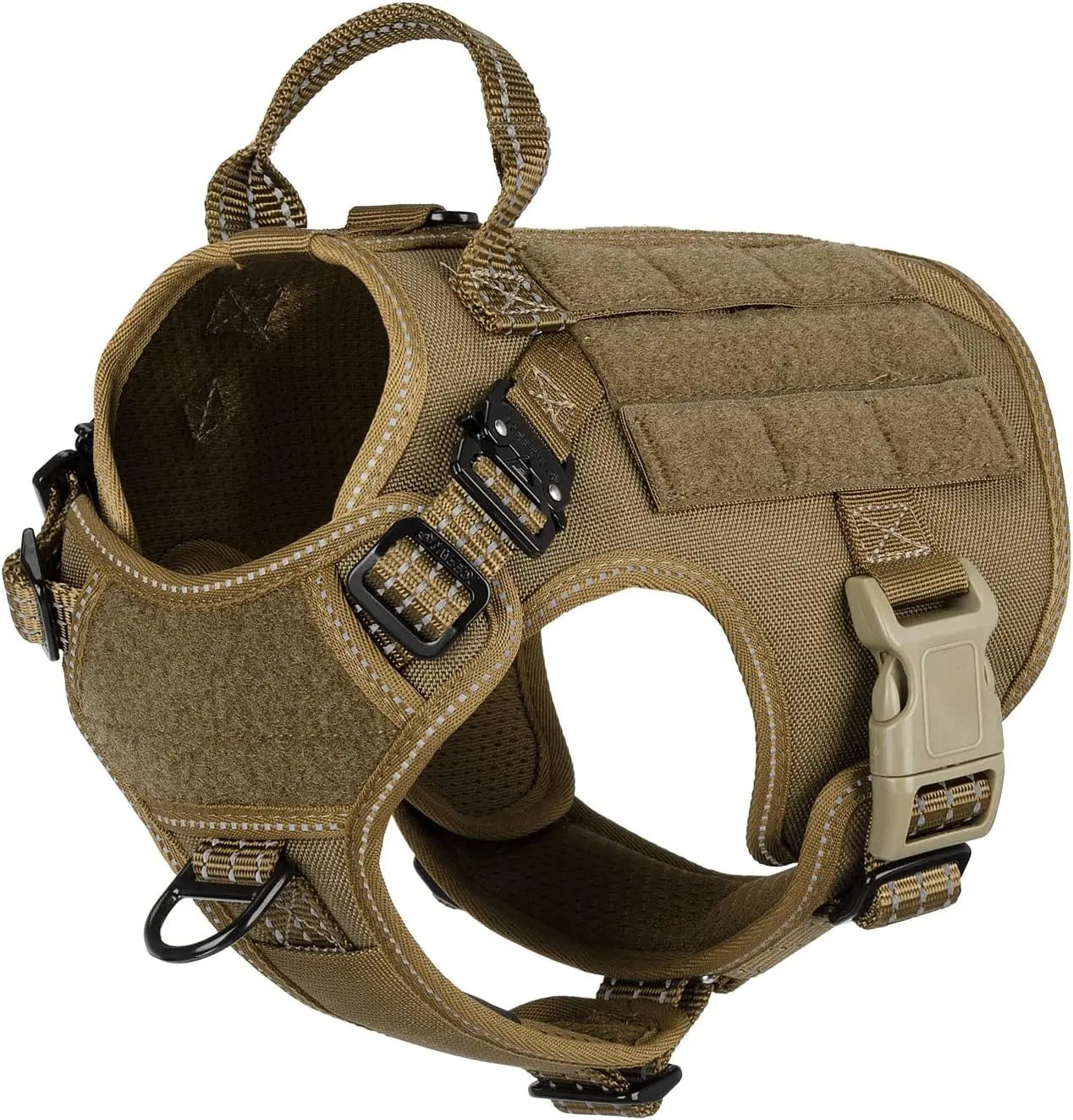 No-Pull Tactical Dog Harness with Handle and MOLLE System