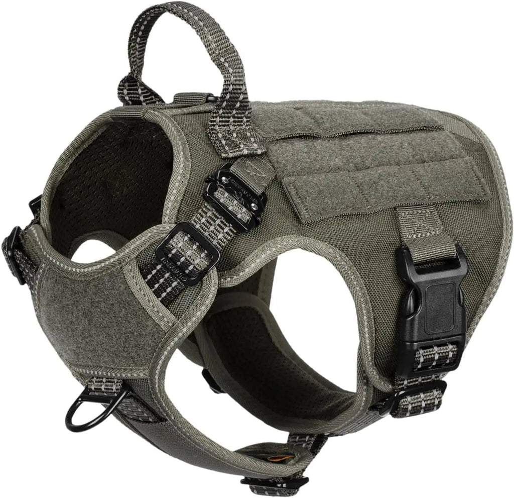 No-Pull Tactical Dog Harness with Handle and MOLLE System