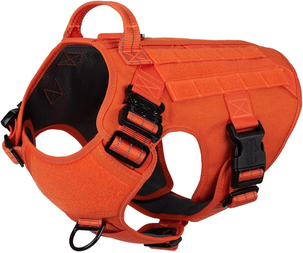 No-Pull Tactical Dog Harness with Handle and MOLLE System