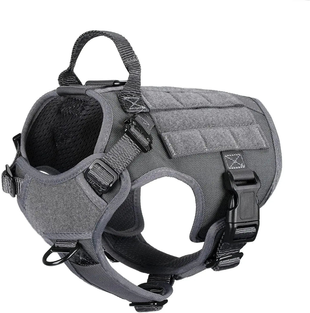 No-Pull Tactical Dog Harness with Handle and MOLLE System