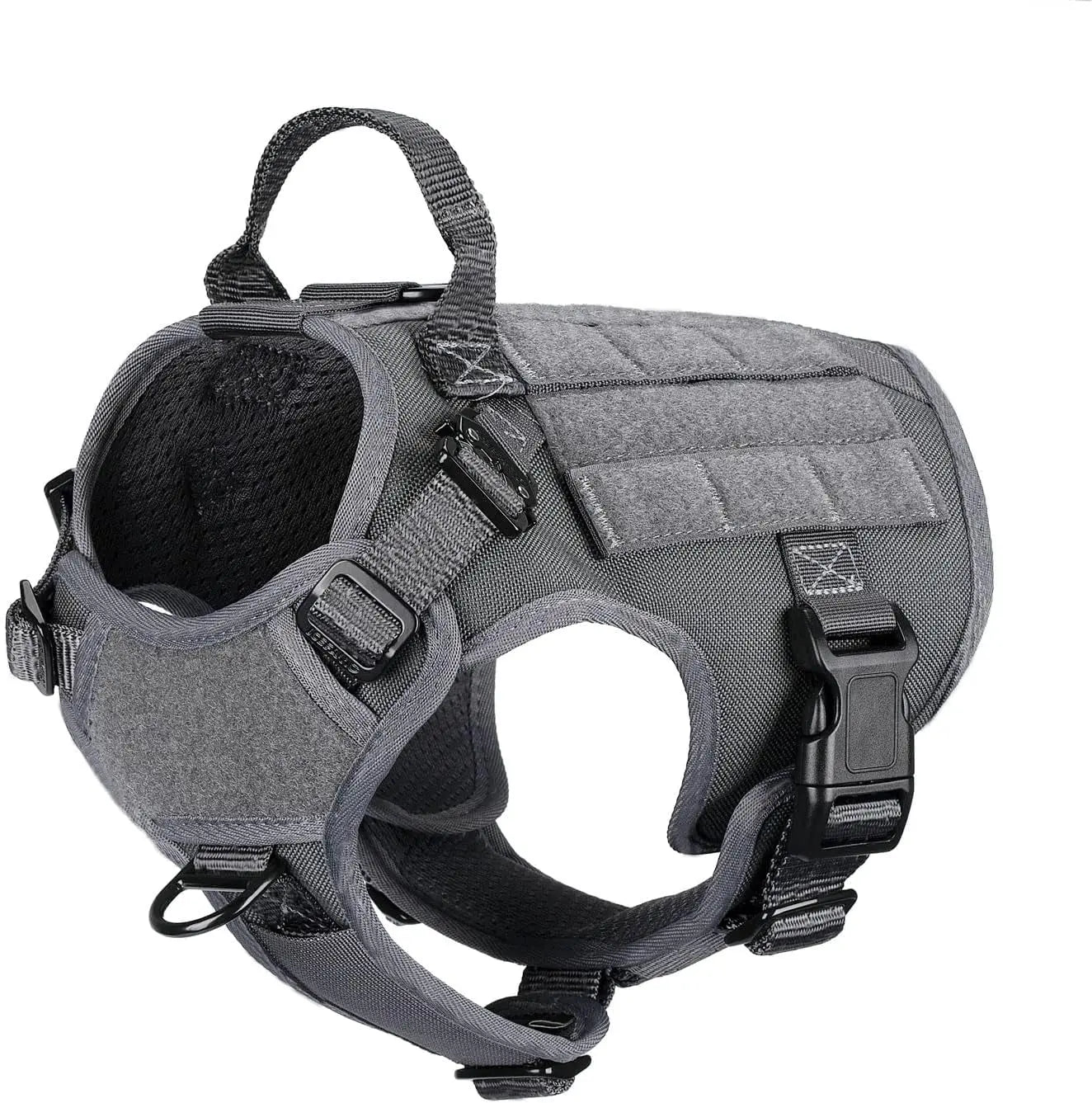 No-Pull Tactical Dog Harness with Handle and MOLLE System