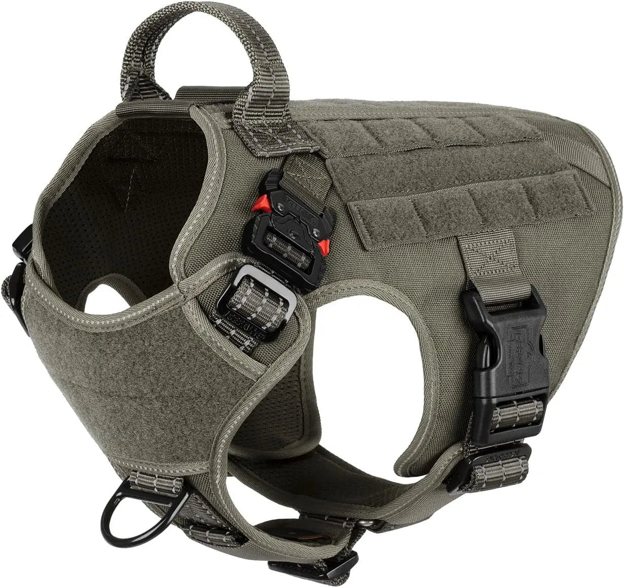 No-Pull Tactical Dog Harness with Handle and MOLLE System