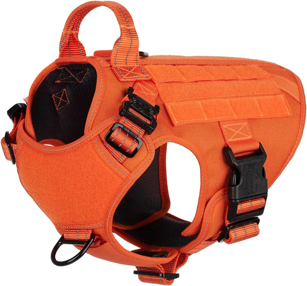 No-Pull Tactical Dog Harness with Handle and MOLLE System