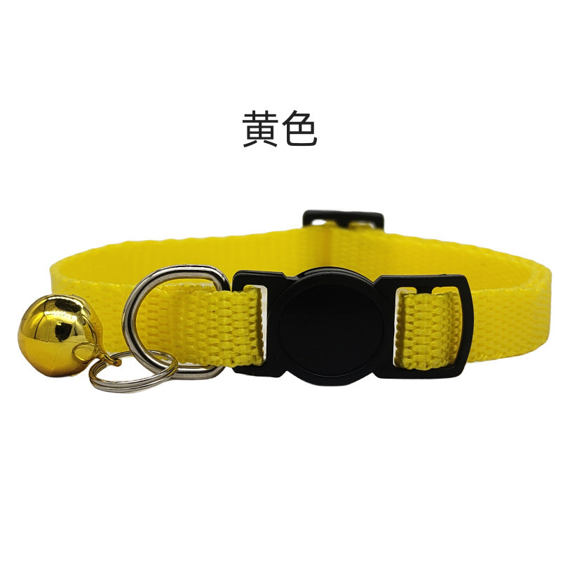 Nylon Monochrome Pet Collar, Adjustable, 1.0 x 33 cm