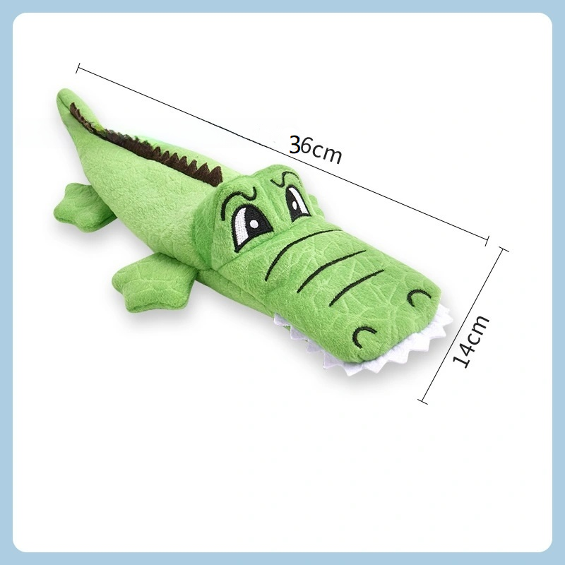 Plush Alligator Dog Toy with Squeaker for Small Dogs