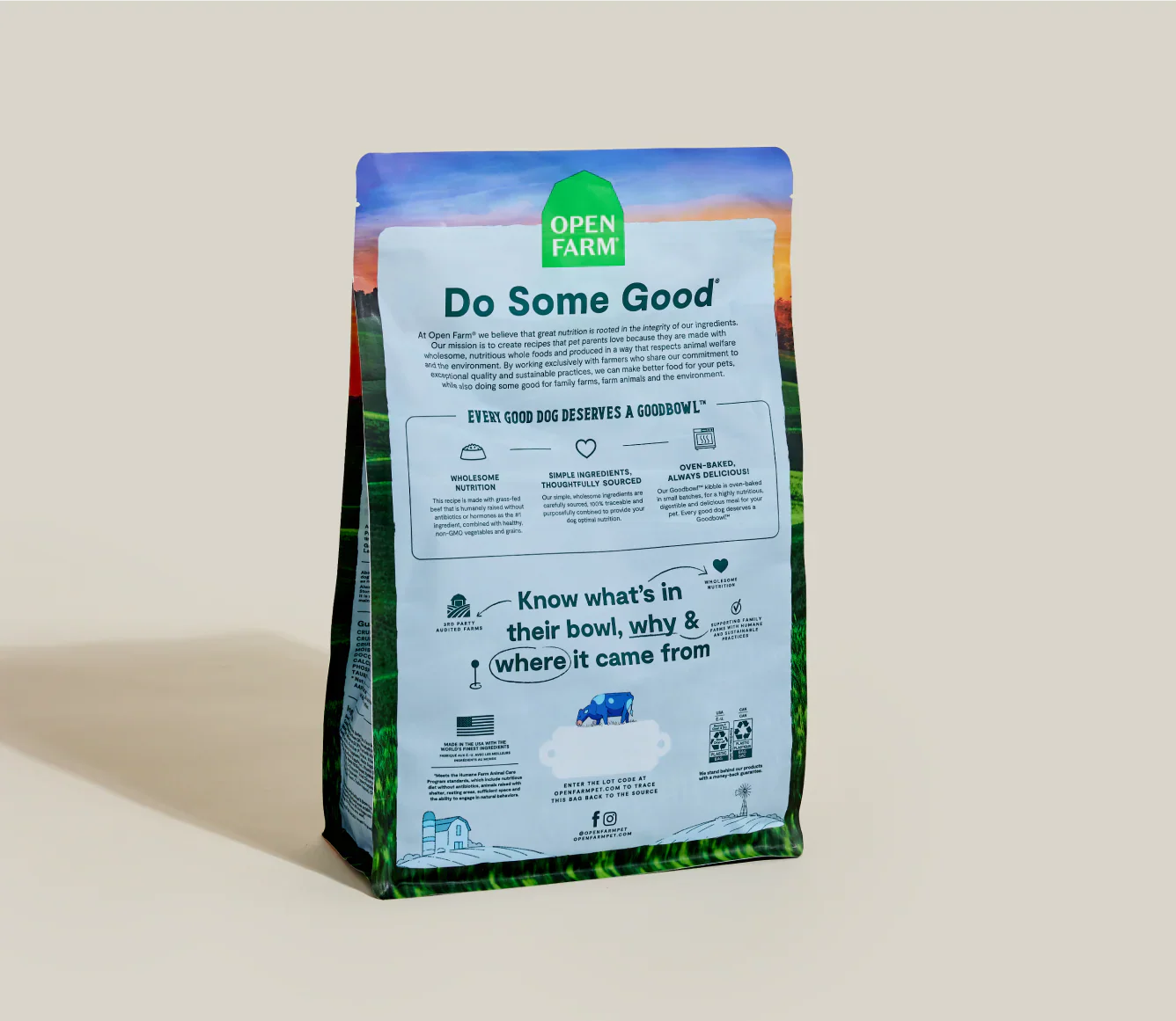 Oven-Baked Grass-Fed Beef & Grains Dog Food