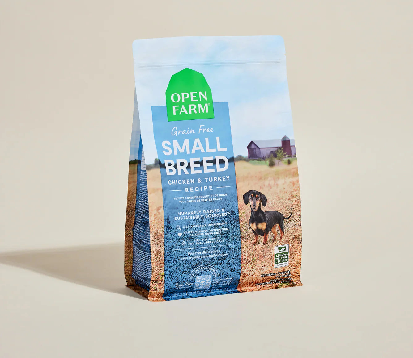 Small Breed Dry Dog Food with Chicken, Turkey, Quinoa & Pumpkin