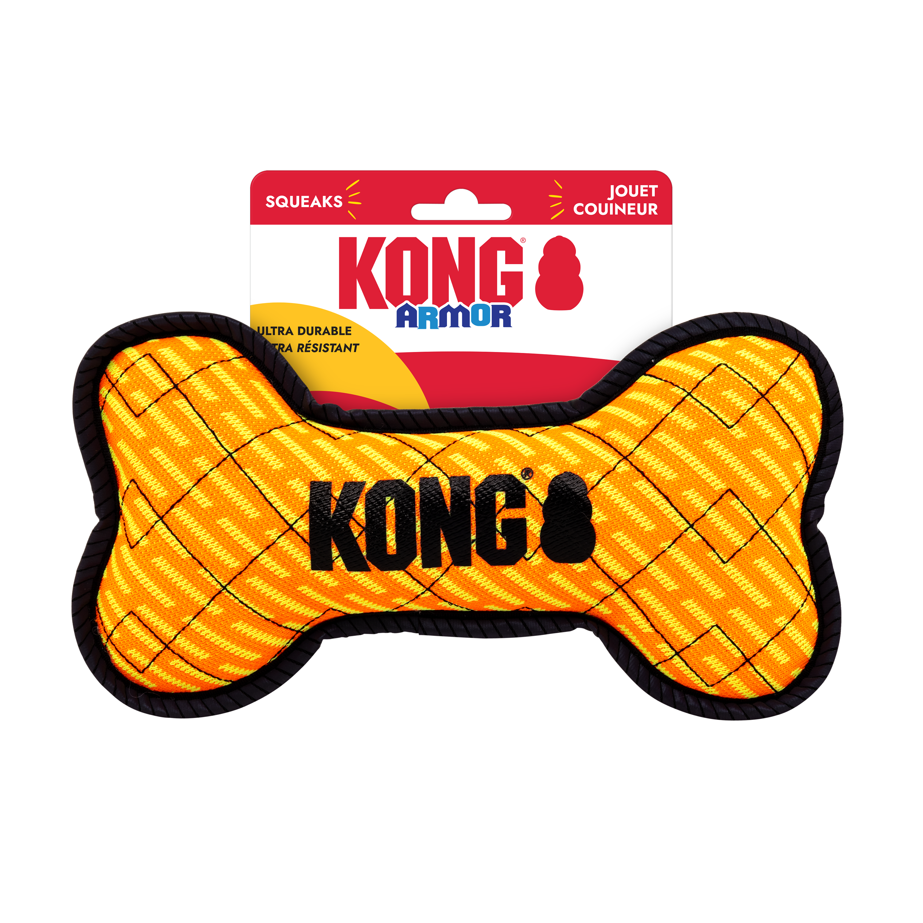 KONG Armor Durable Dog Toy with Reflective Accents and Squeaker