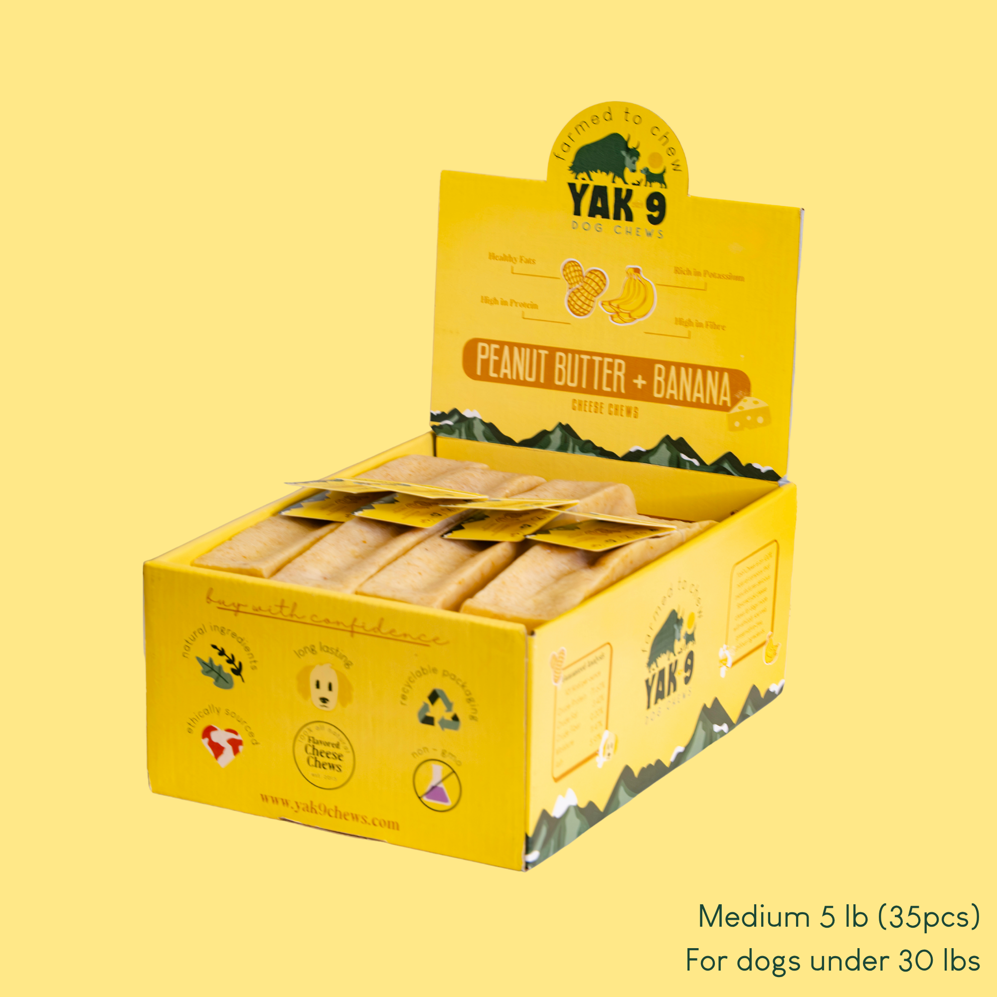 Organic Banana & Peanut Butter Dog Chews