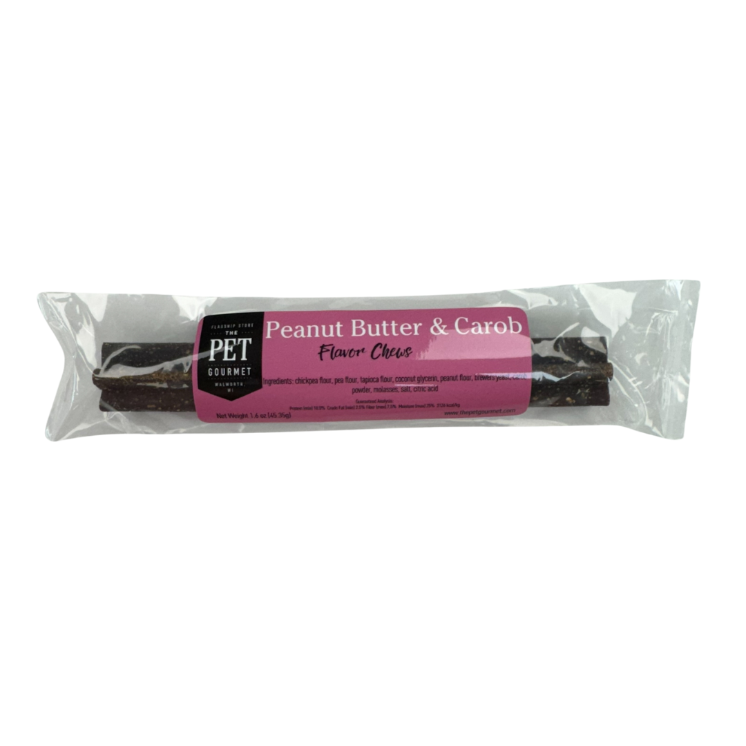 Peanut Butter Carob Dental Chews for Dogs, Star Shape