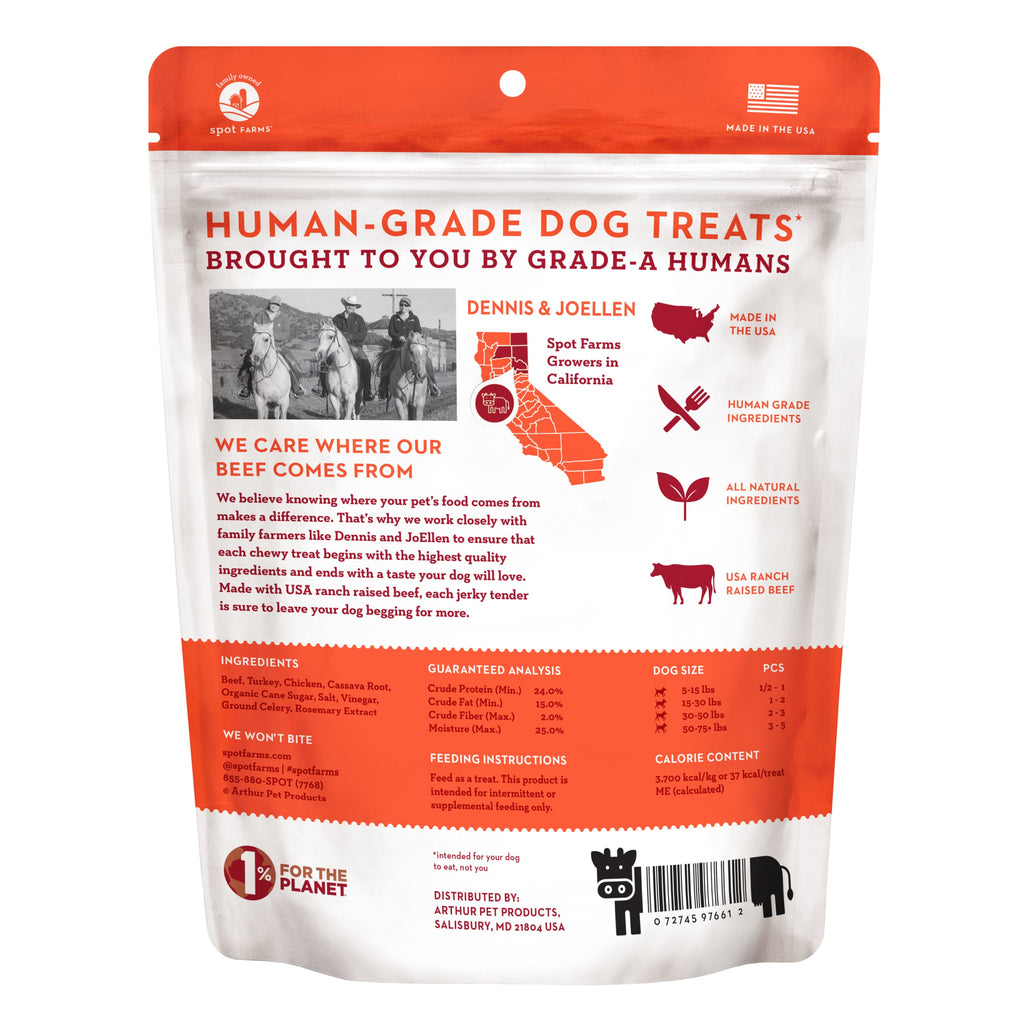 Spot Farms Basics Jerky Tenders Dog Treats, Human Grade Chicken