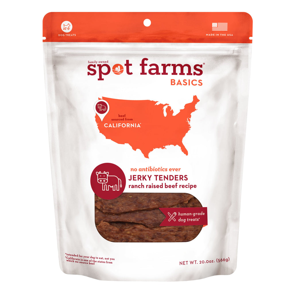 Spot Farms Basics Jerky Tenders Dog Treats, Human Grade Chicken