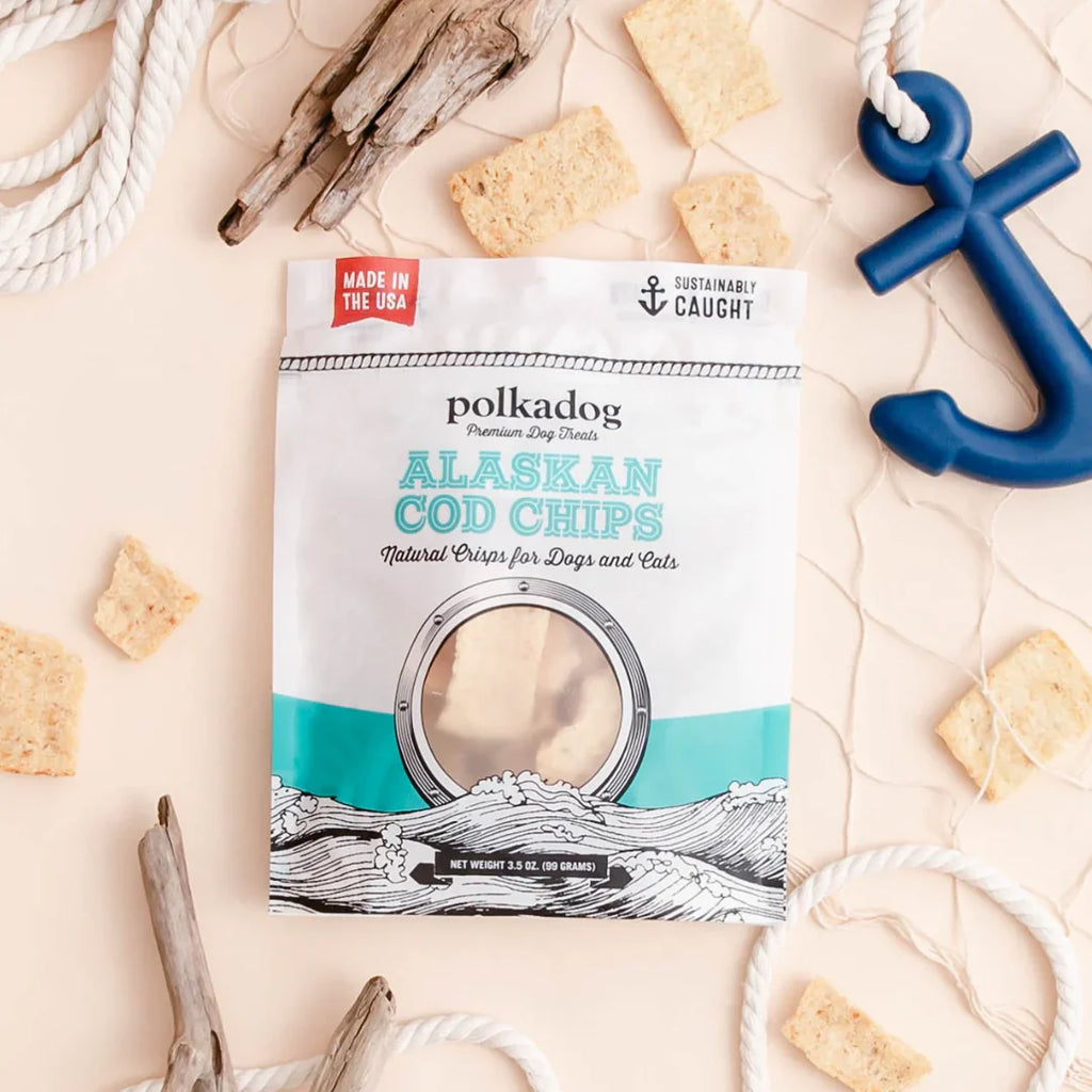 Alaskan Cod Chips Dog Treats – Single Ingredient, Grain-Free