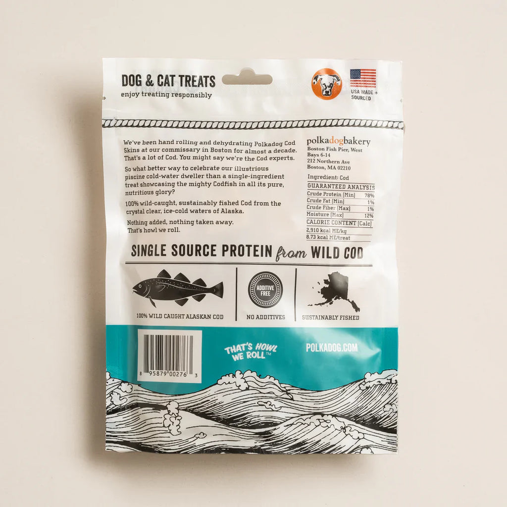 Alaskan Cod Chips Dog Treats – Single Ingredient, Grain-Free