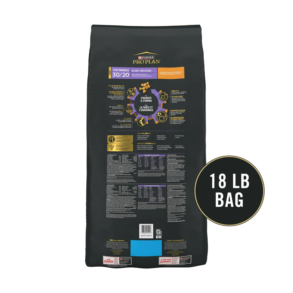 High-Protein Dry Dog Food with Real Chicken for Active Dogs