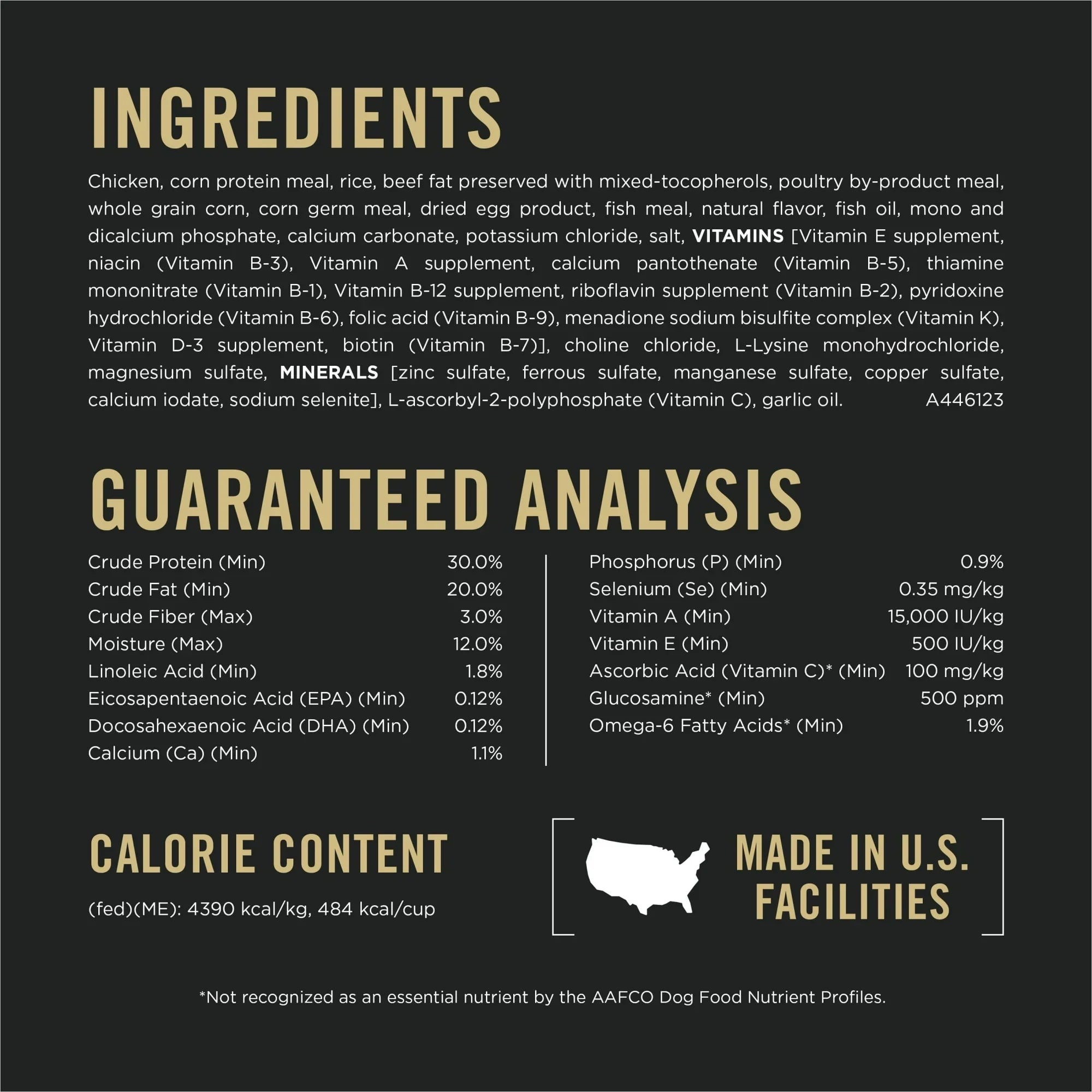 High-Protein Dry Dog Food with Real Chicken for Active Dogs