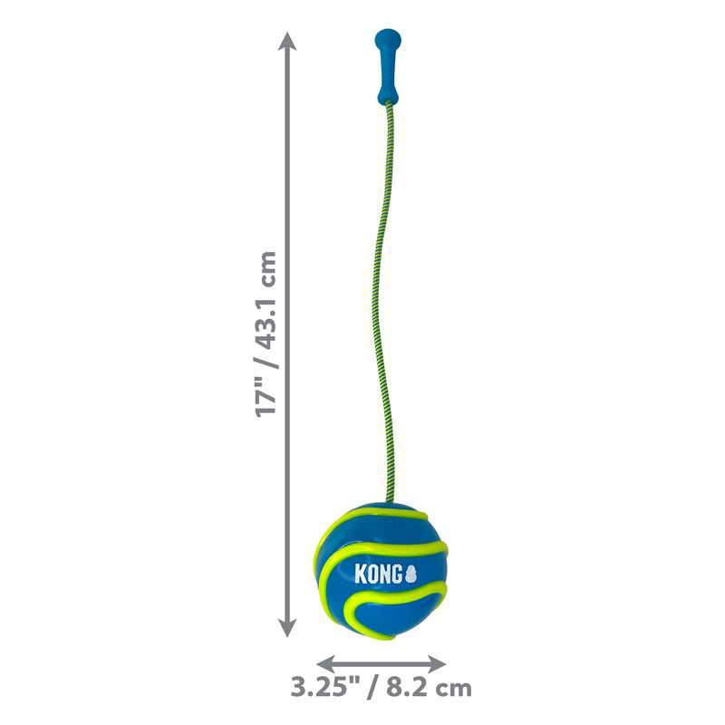 KONG Bunji High-Viz Ball with Bungee Launcher for Dogs
