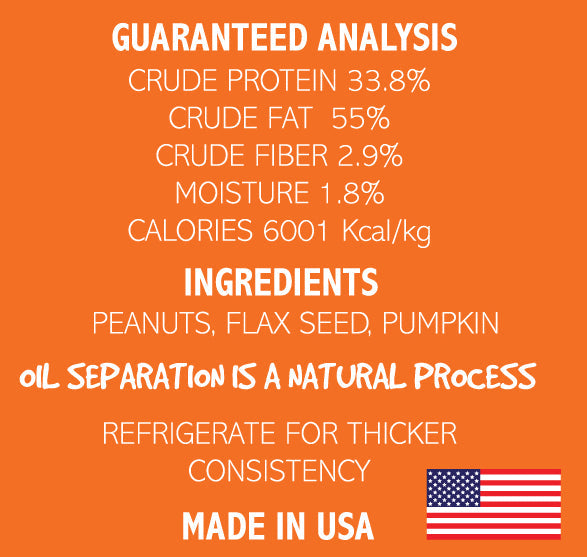 All-Natural Peanut Butter for Dogs, 16 oz – Peanuts, Flax Seed & Pumpkin