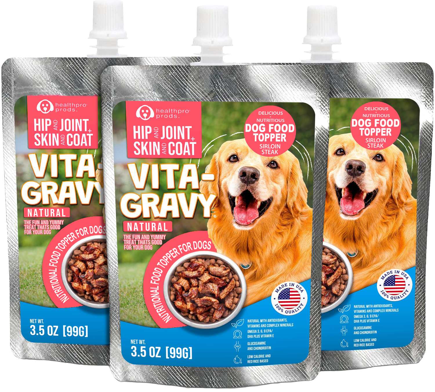 Dog Wellness Supplement with Omega 3-6-9 & Joint Support, 3-Pack