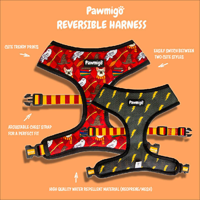 Worth The Squeeze Reversible Dog Harness – Lemon Print