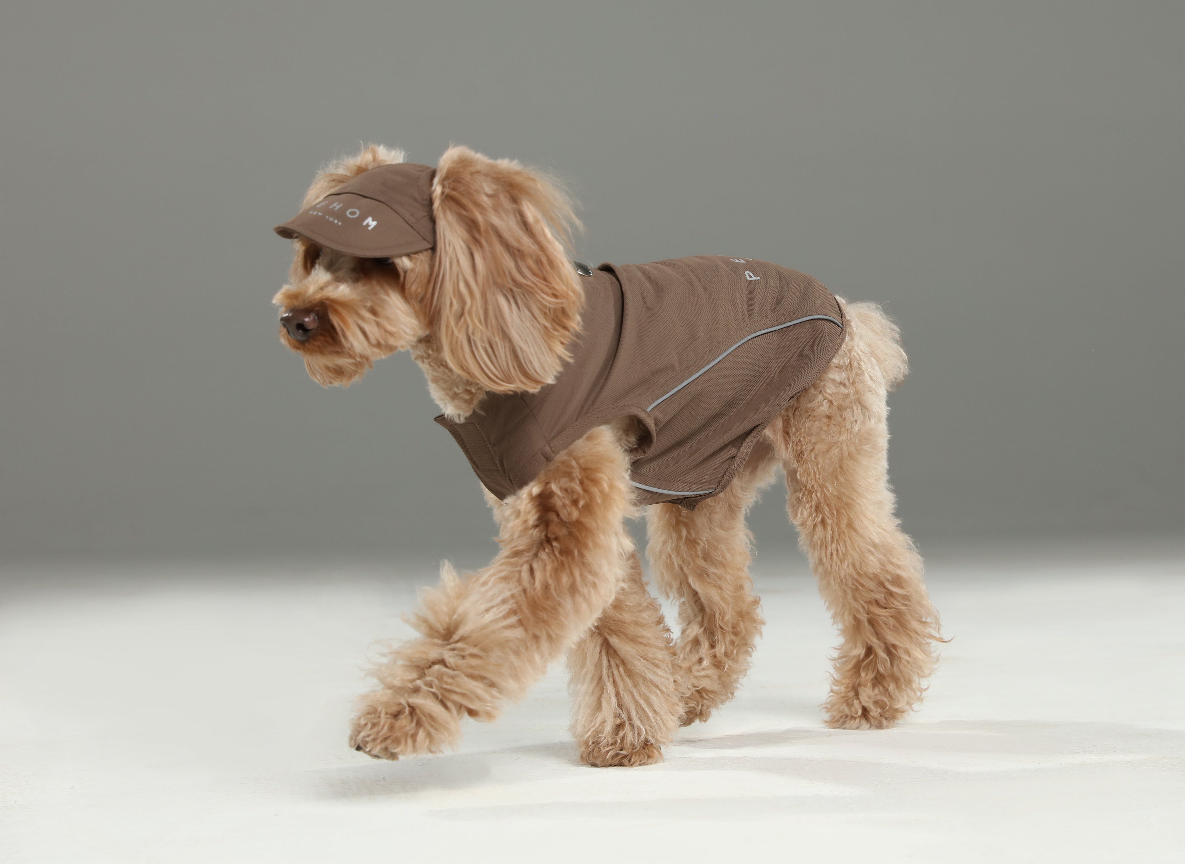 Reflective Brim Knit Pet Hat with Adjustable Chin Strap