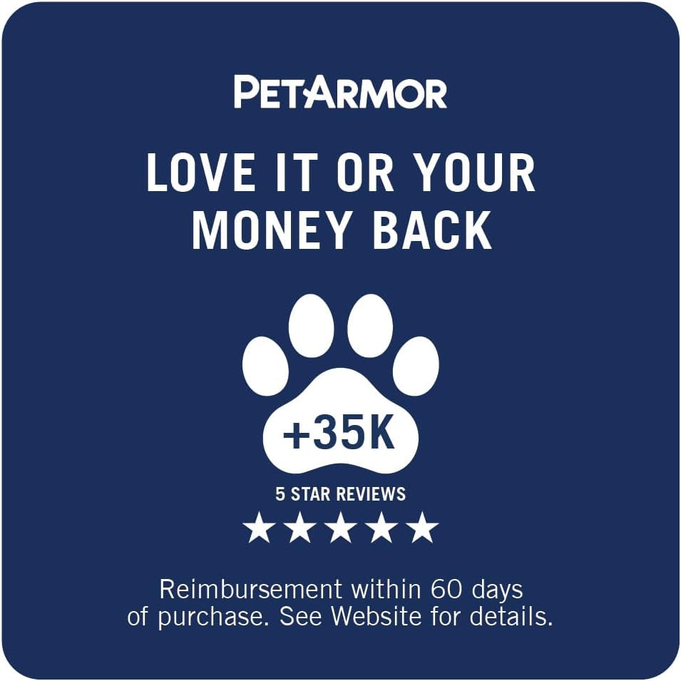 PetArmor Plus Flea & Tick Prevention for Dogs, 3 or 6 Dose Packs