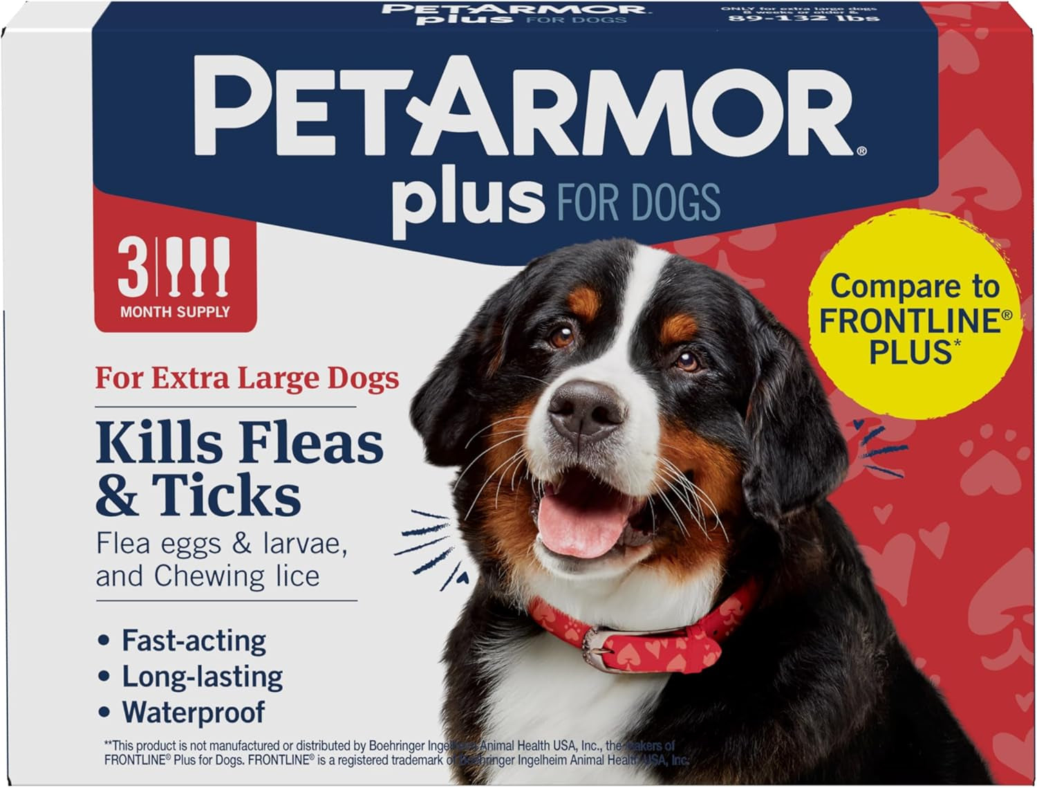 PetArmor Plus Flea & Tick Prevention for Dogs, 3 or 6 Dose Packs
