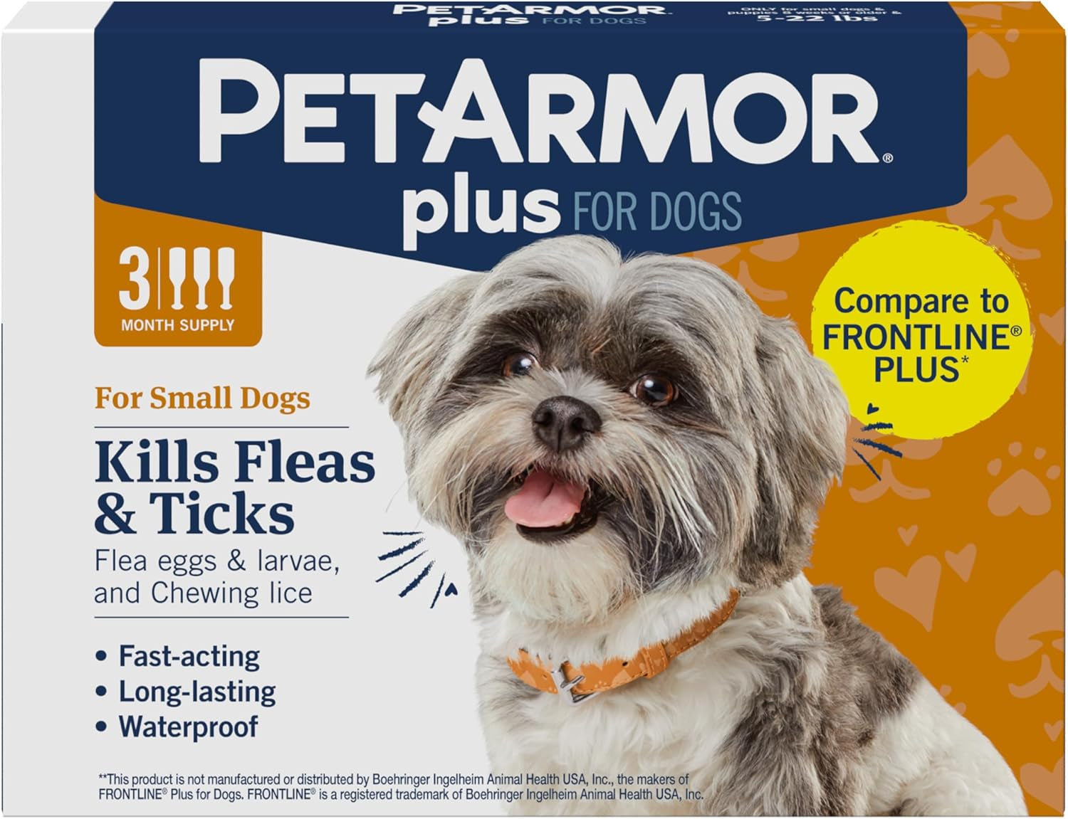 PetArmor Plus Flea & Tick Prevention for Dogs, 3 or 6 Dose Packs