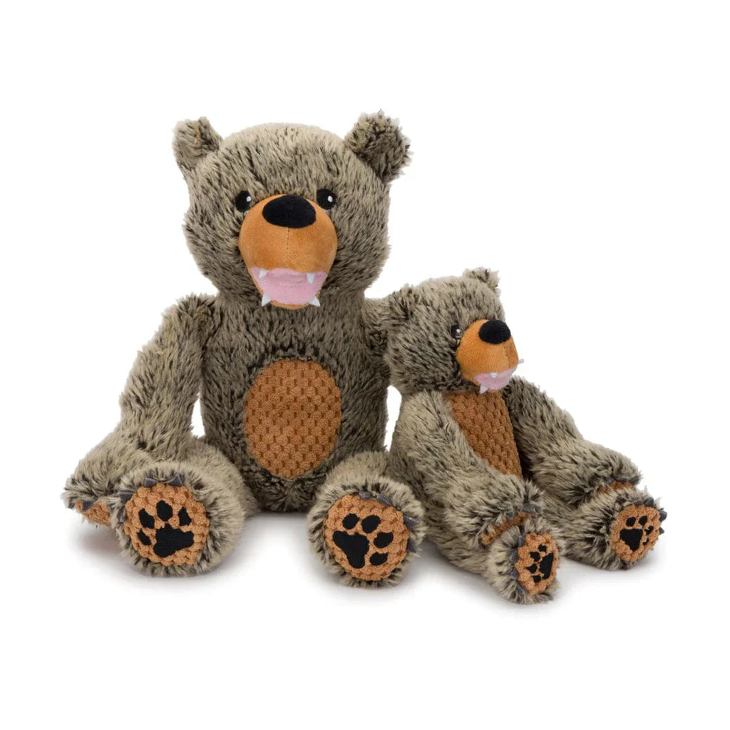 Floppy Grizzly Bear Plush Dog Toy with Squeakers