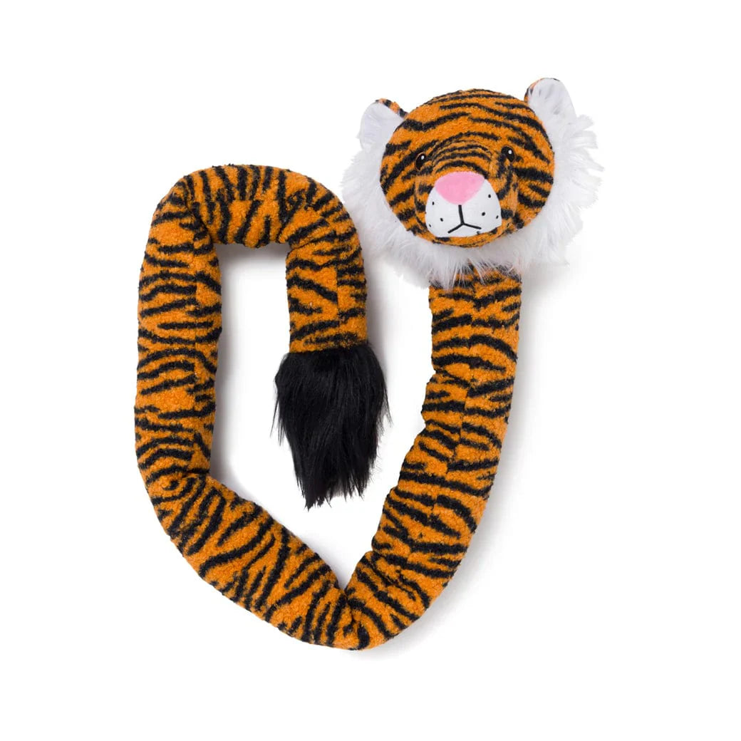 Tiger Dog Toy, Extra-Long 5-Foot Interactive Tug and Crinkle