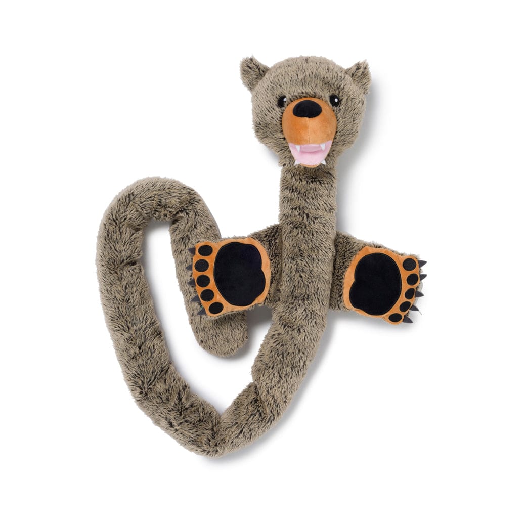 Extra-Long Twisty Plush Dog Toy with Crinkle and Squeakers